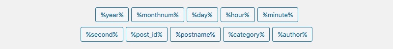 WordPress Permalinks Structure Tags