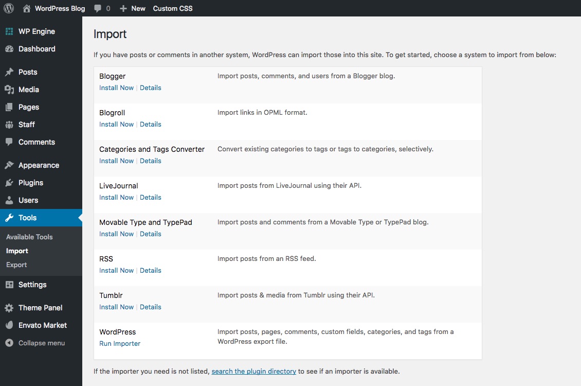 WordPress Import LocalHost Content