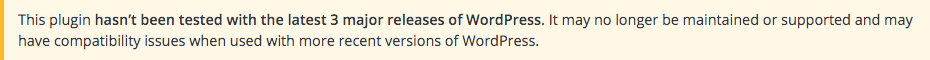 WordPress.org Outdated Notice