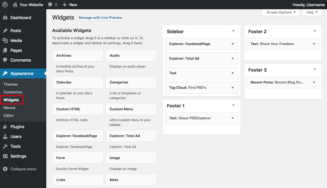 WordPress Sidebar Widgets