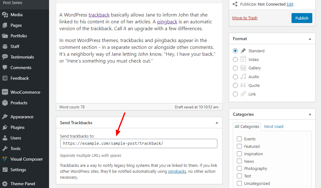 wordpress trackbacks