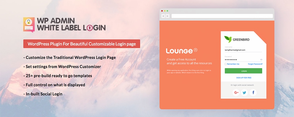 WP Admin White Label Login
