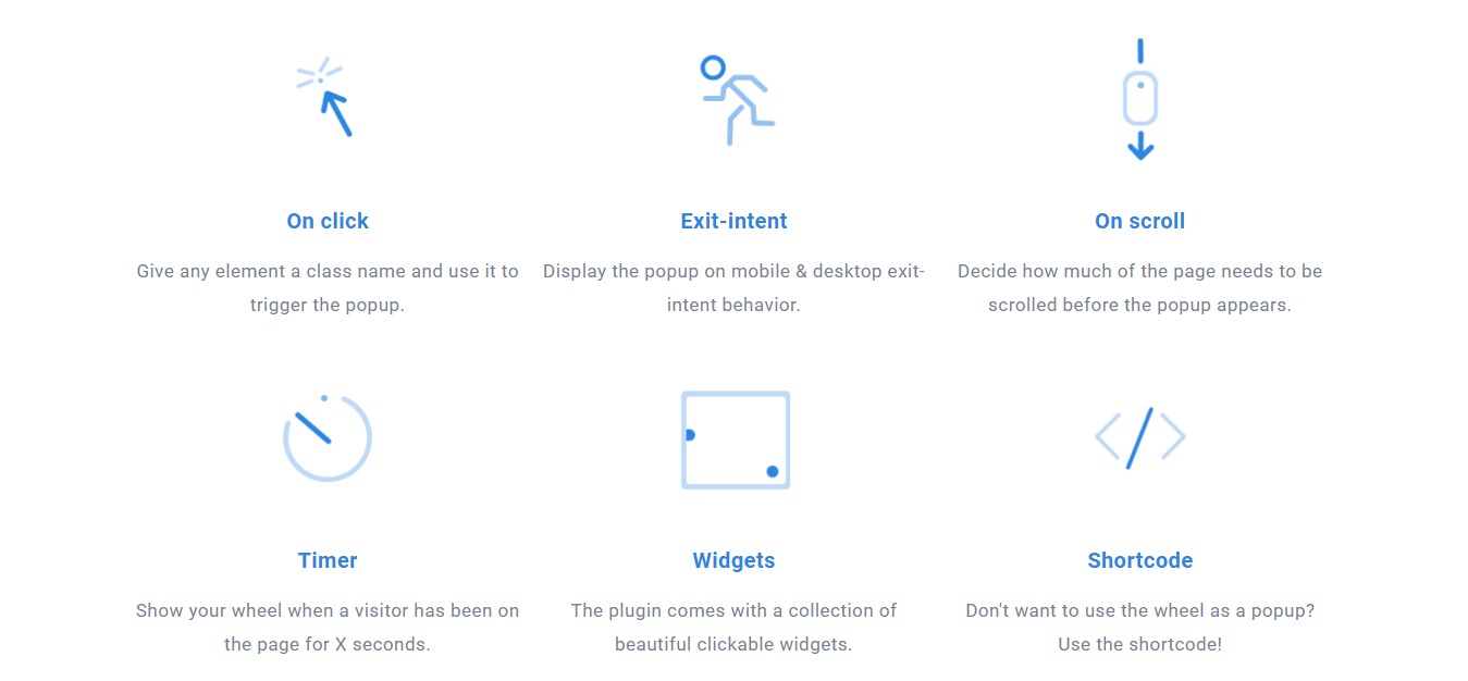 wp optin wheel multiple display options