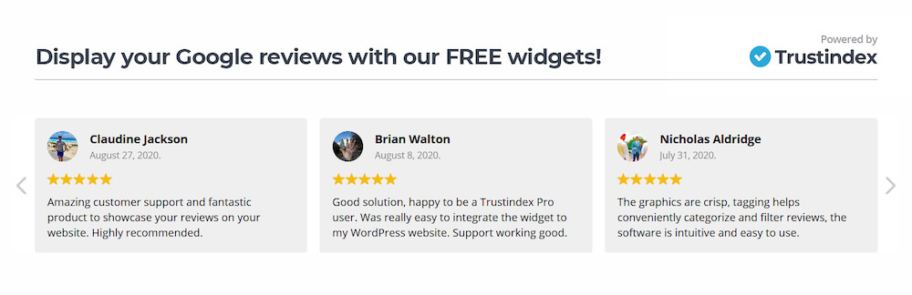 Trustindex: Widgets for Google Reviews