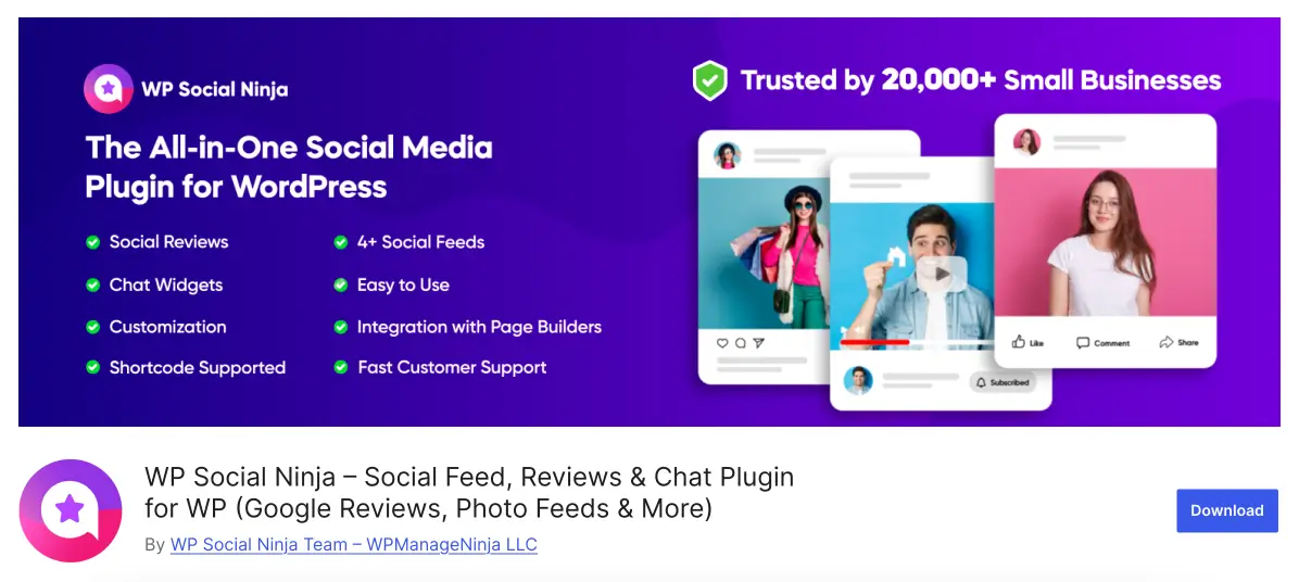 WP Social Ninja WordPress plugin