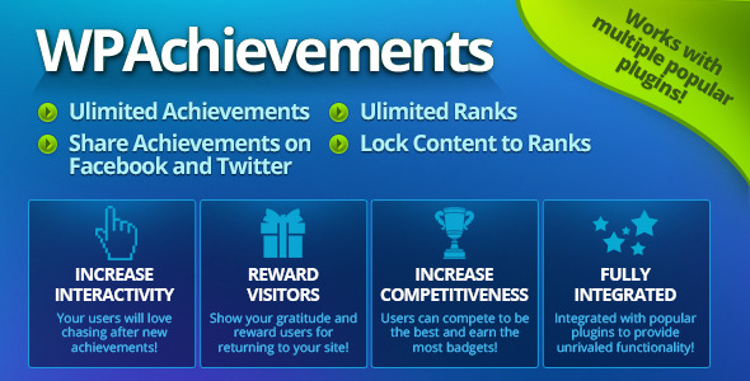 Complemento premium de WordPress de recompensas de la comunidad WPAchievements