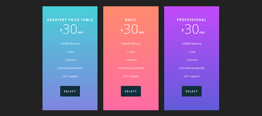 Pricing Tables for WPBakery Page Builder Premium Addon