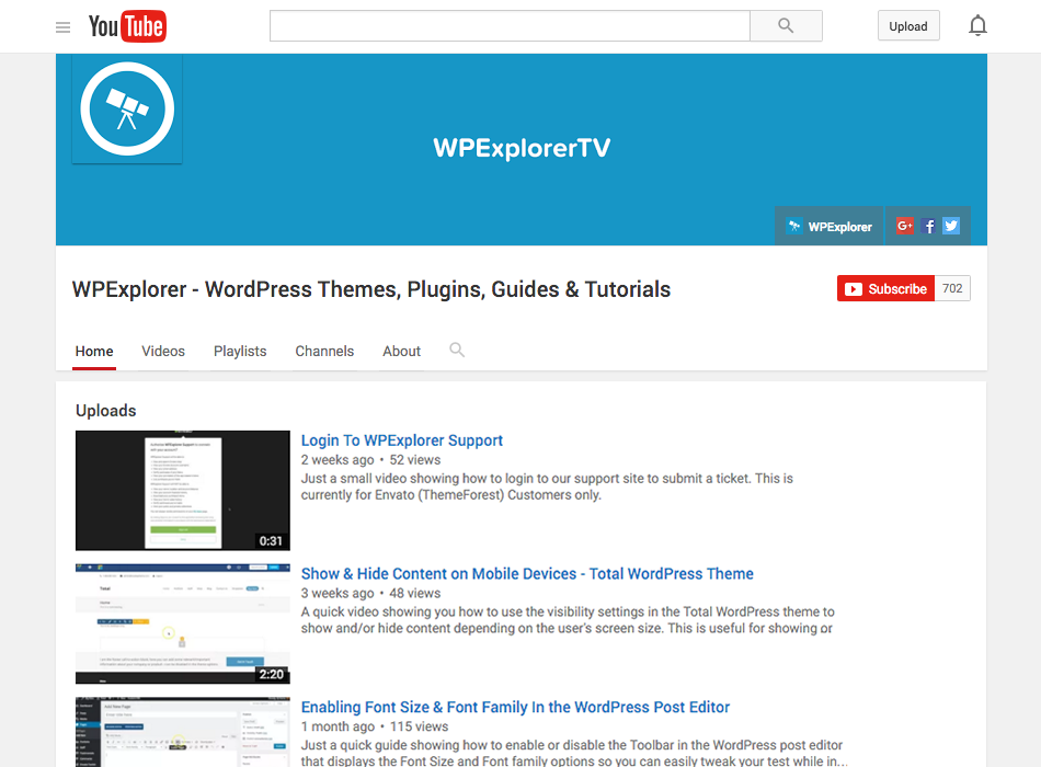 WPExplorer TV