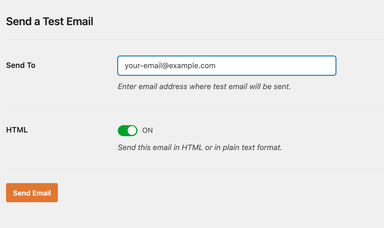 WP मेल SMTP ईमेल टेस्ट