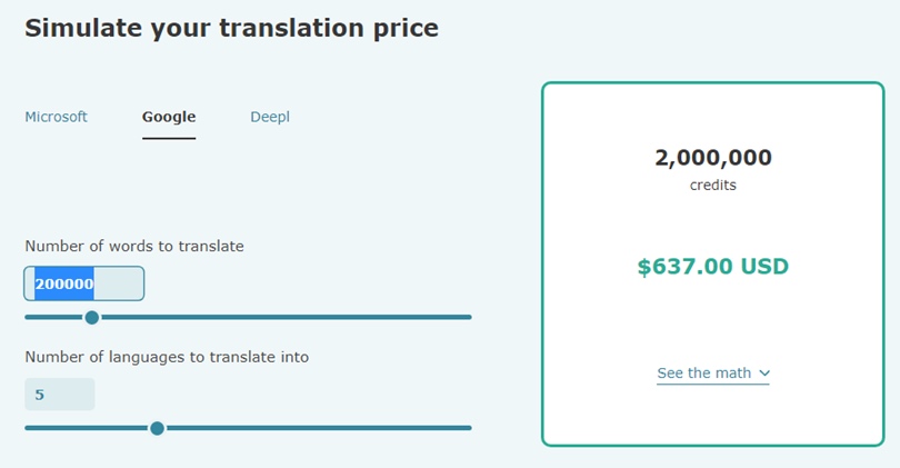 WPML automatic translate pricing