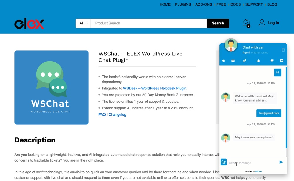 Online responsiveness to customers with Live Chat