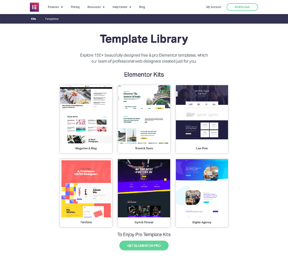 Elementor Template Library