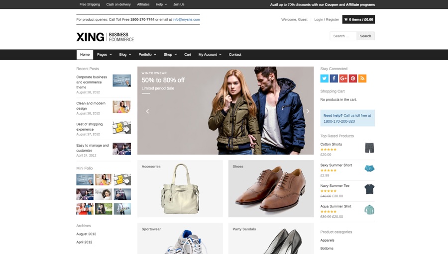 Xing E-Commerce WordPress Theme