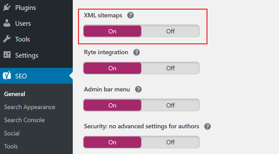 Yoast XML Sitemap