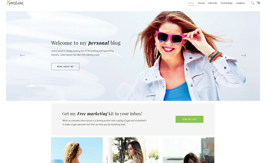 xPression Minimal WordPress Theme for Blogs