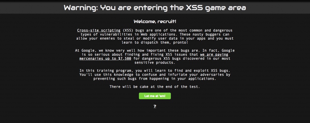 XSS Google Game