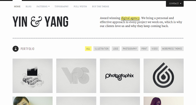 Yin & Yang Portfolio Theme