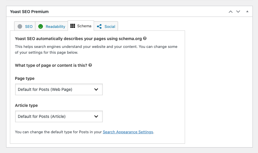 Yoast Individual Page Schema