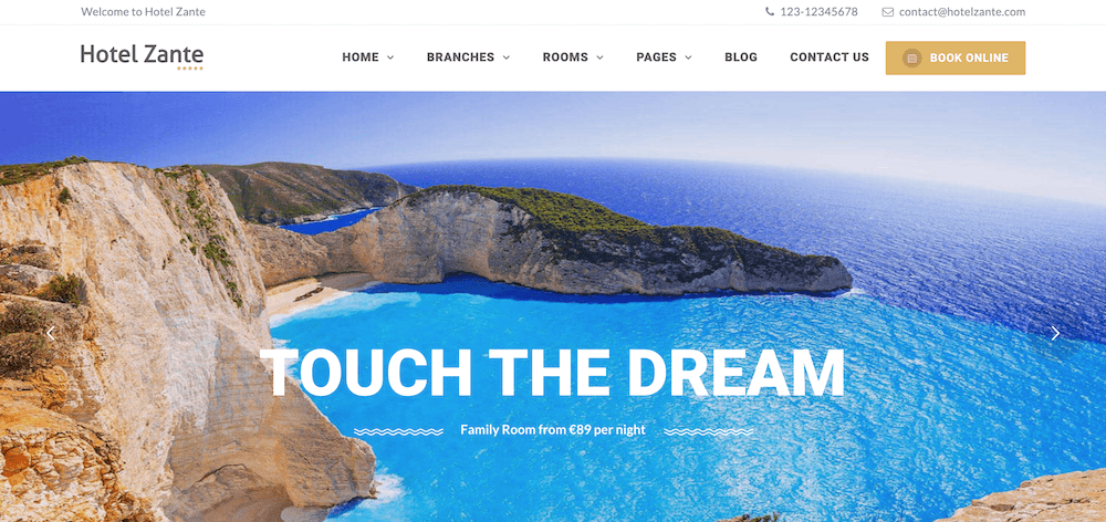 Zante Hotel Theme