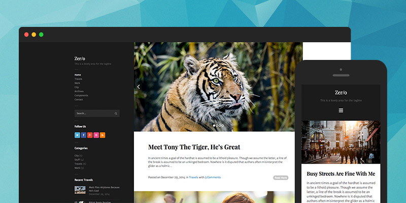 Zero The Best Blogging Free WordPress Theme